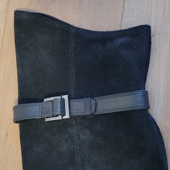 Calvin Klein suede, stiletto, over-the-knee Boots